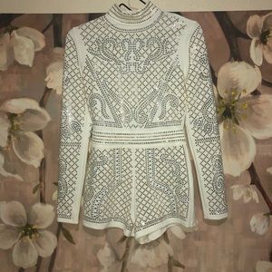 Studded White Romper